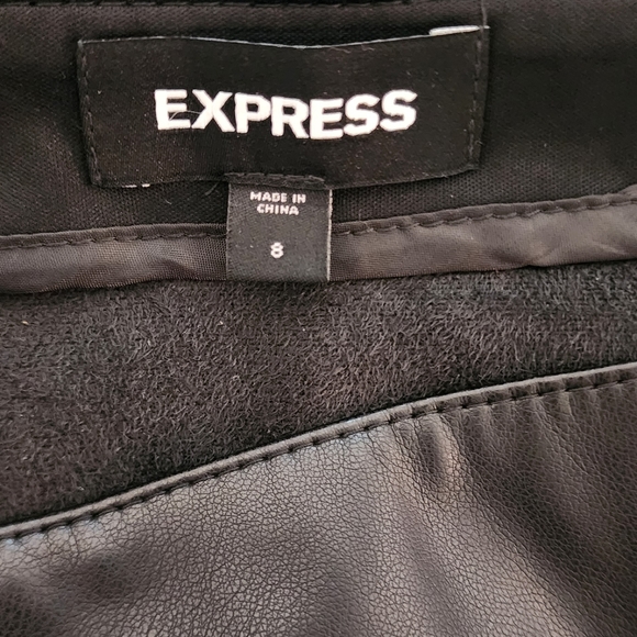 Express Faux Leather Mini Wrap Skirt Size 8 NWOT - Picture 5 of 7
